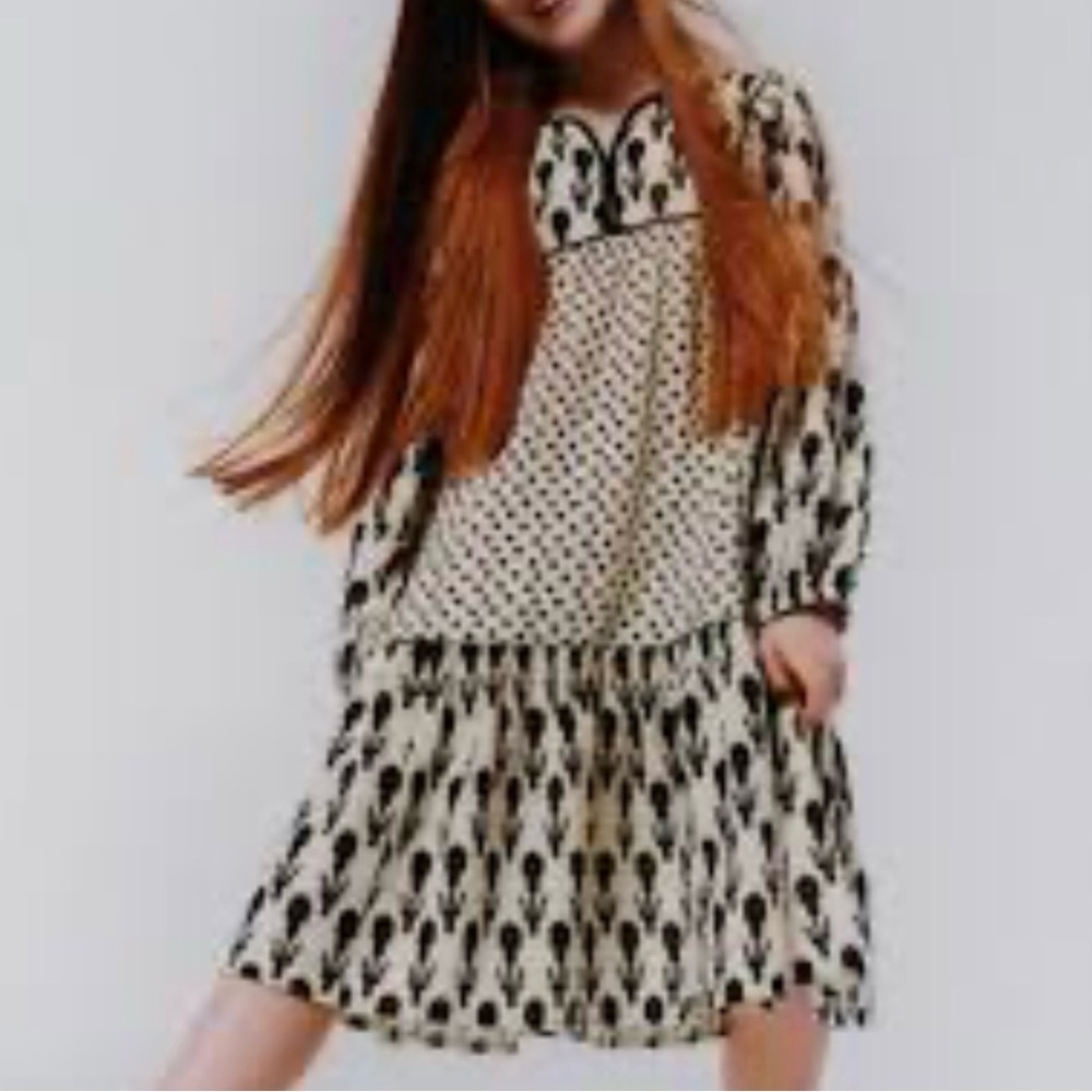 Zara Girl’s Long Sleeve Tiered Dress
